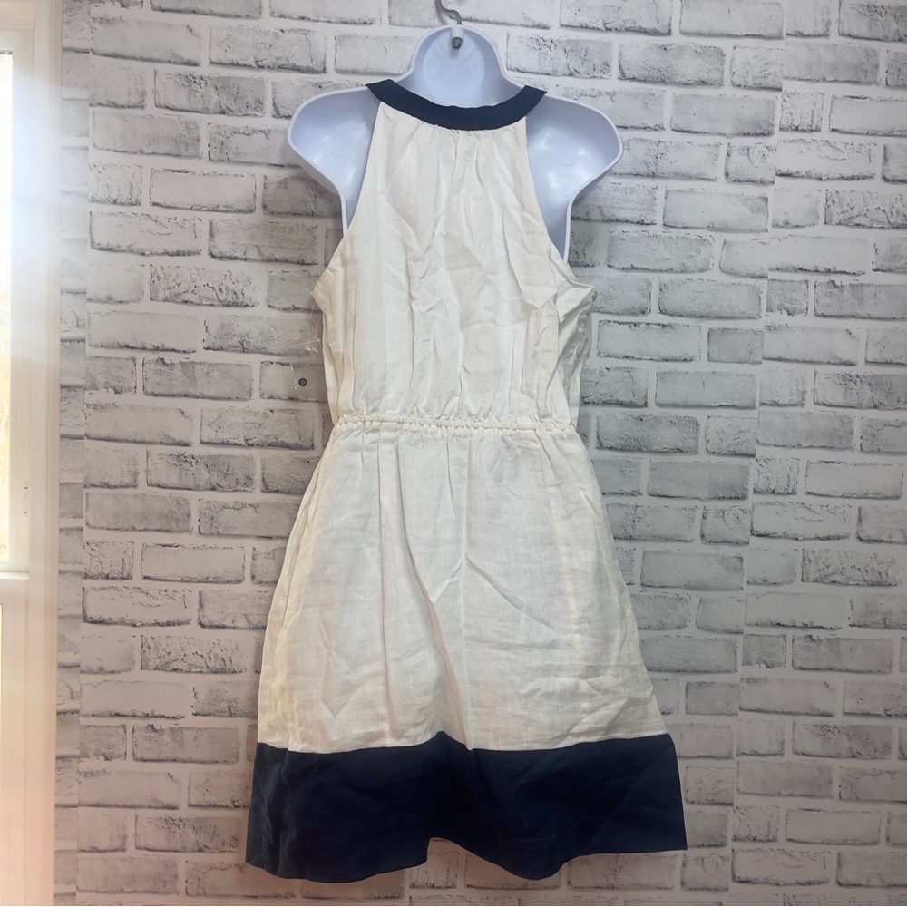 Cynthia Rowley Sleeveless Linen V-Neck Cinched Waist Dress NEW 12 - Picture 8 of 14